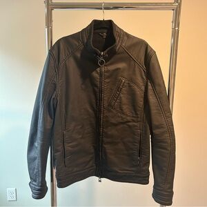 Belstaff Men’s Waxed Cotton Racer Jacket Size Medium in Anthracite GUC